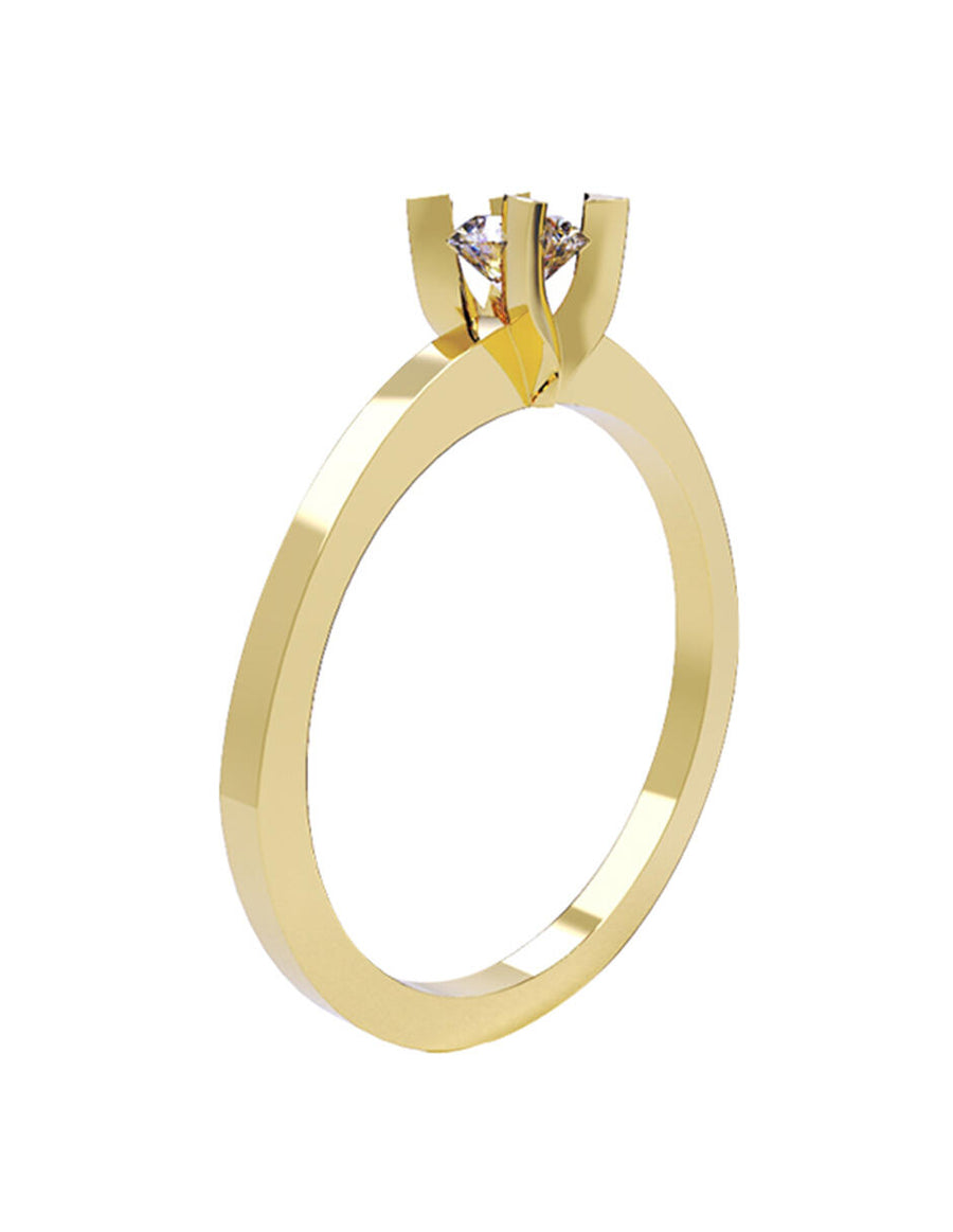 ANILLO DE ORO CON CIRCONIA