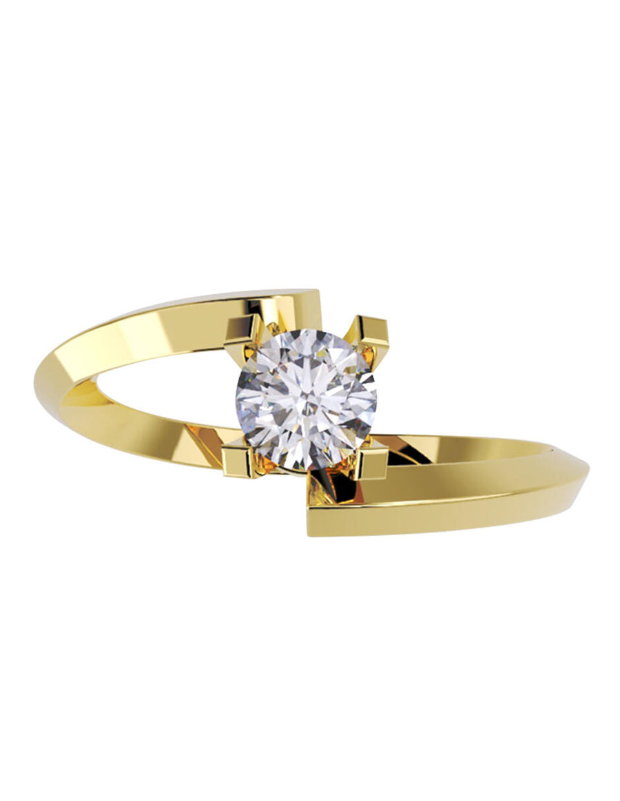 ANILLO DE ORO CON CIRCONIA