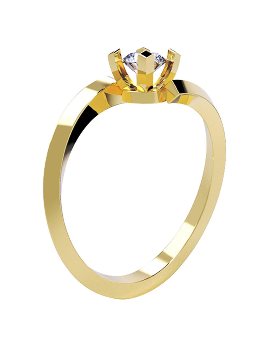 ANILLO DE ORO CON CIRCONIA