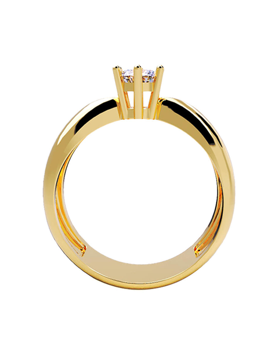 ANILLO DE ORO CON CIRCONIA