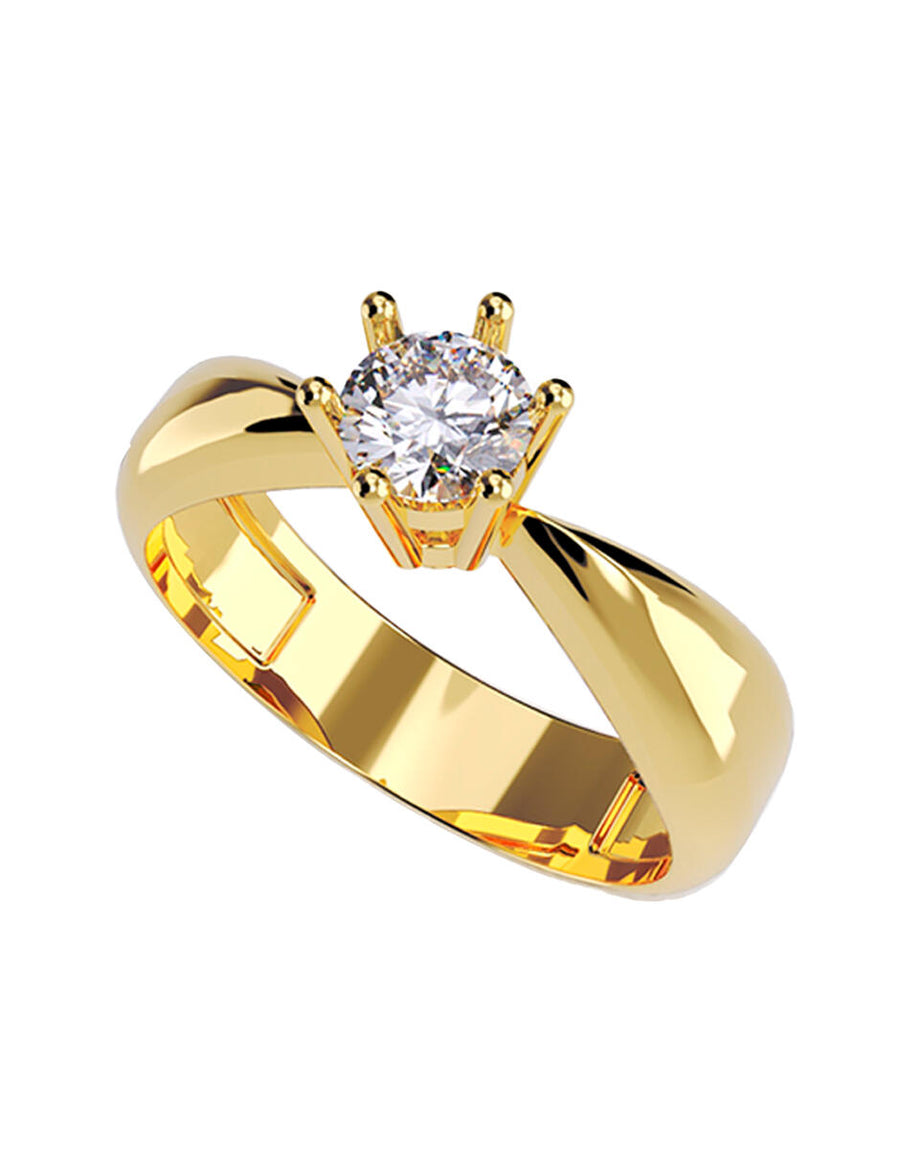 ANILLO DE ORO CON CIRCONIA