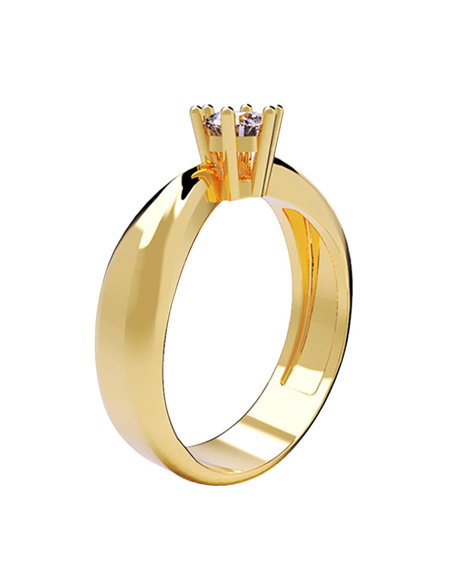 ANILLO DE ORO CON CIRCONIA
