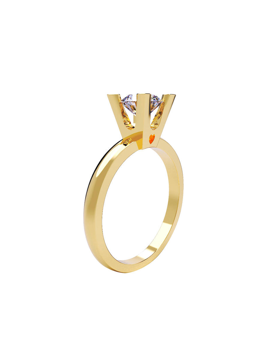 ANILLO DE ORO CON CIRCONIA