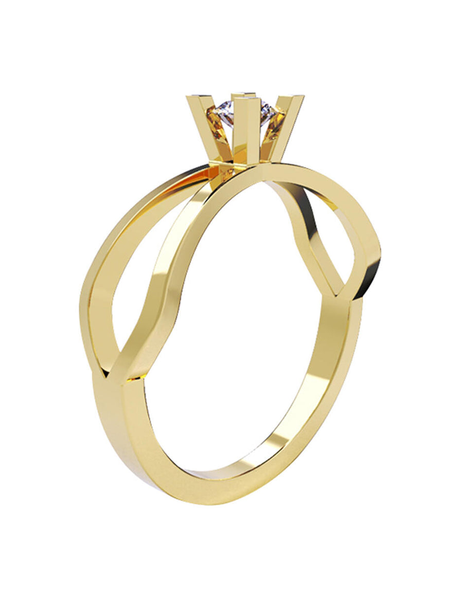 ANILLO DE ORO CON CIRCONIA