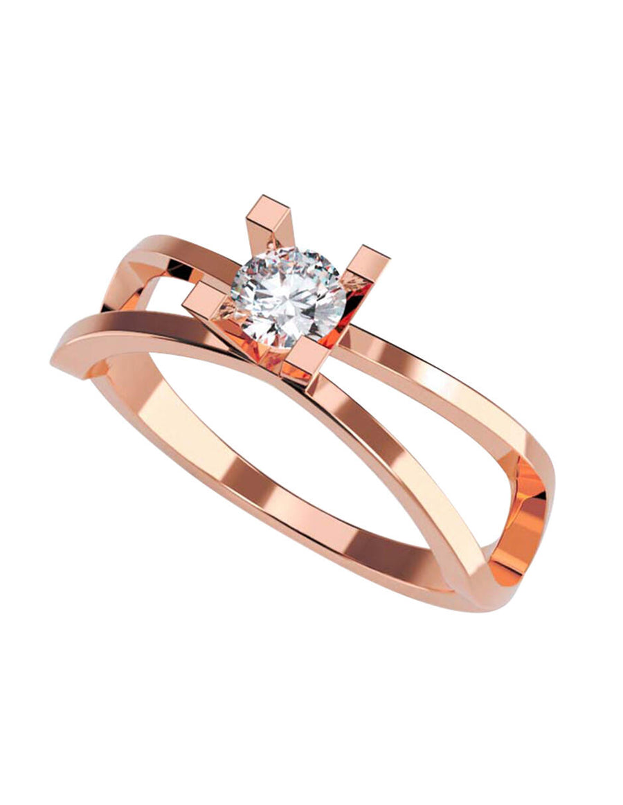 ANILLO DE ORO CON CIRCONIA