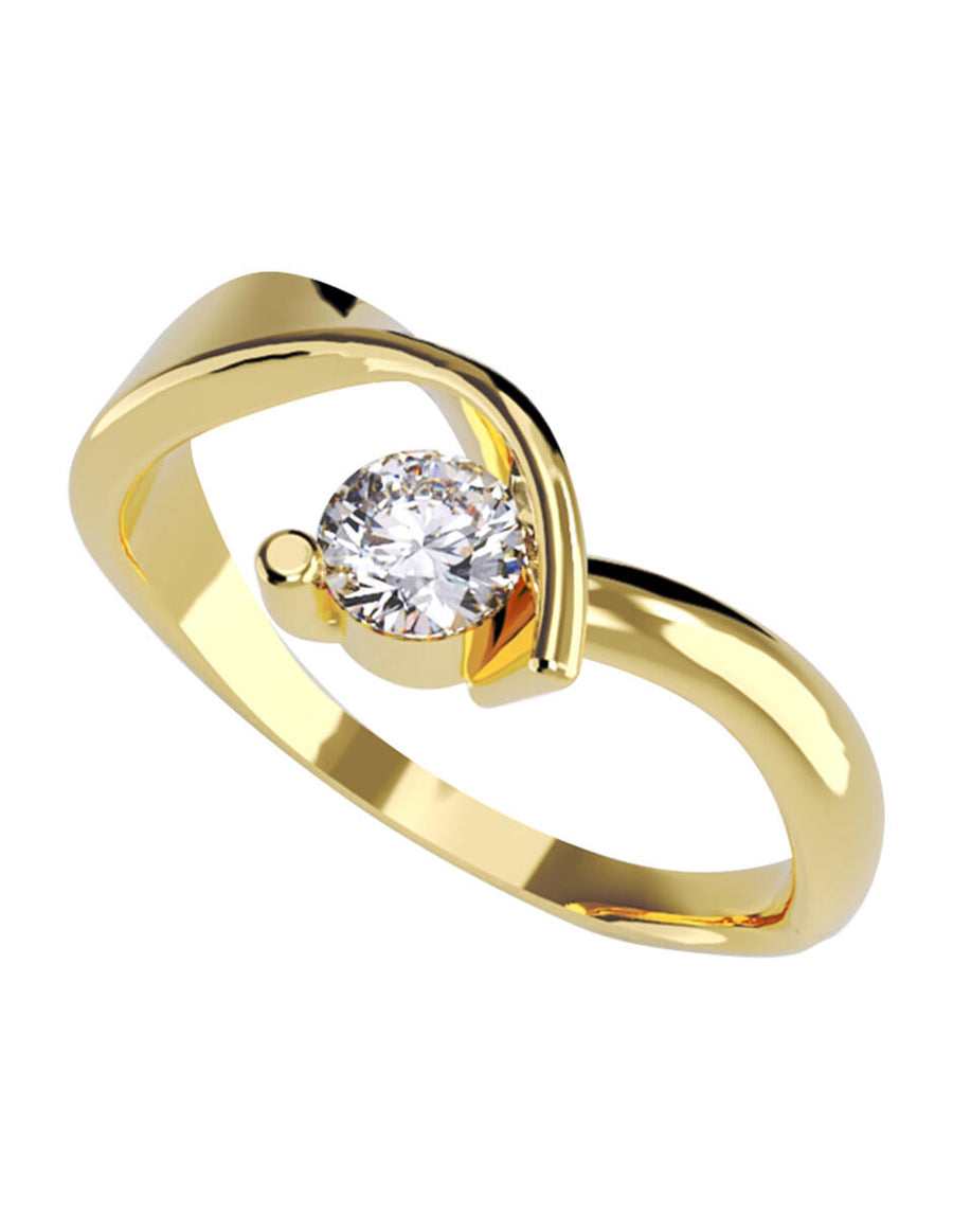 ANILLO DE ORO CON CIRCONIA