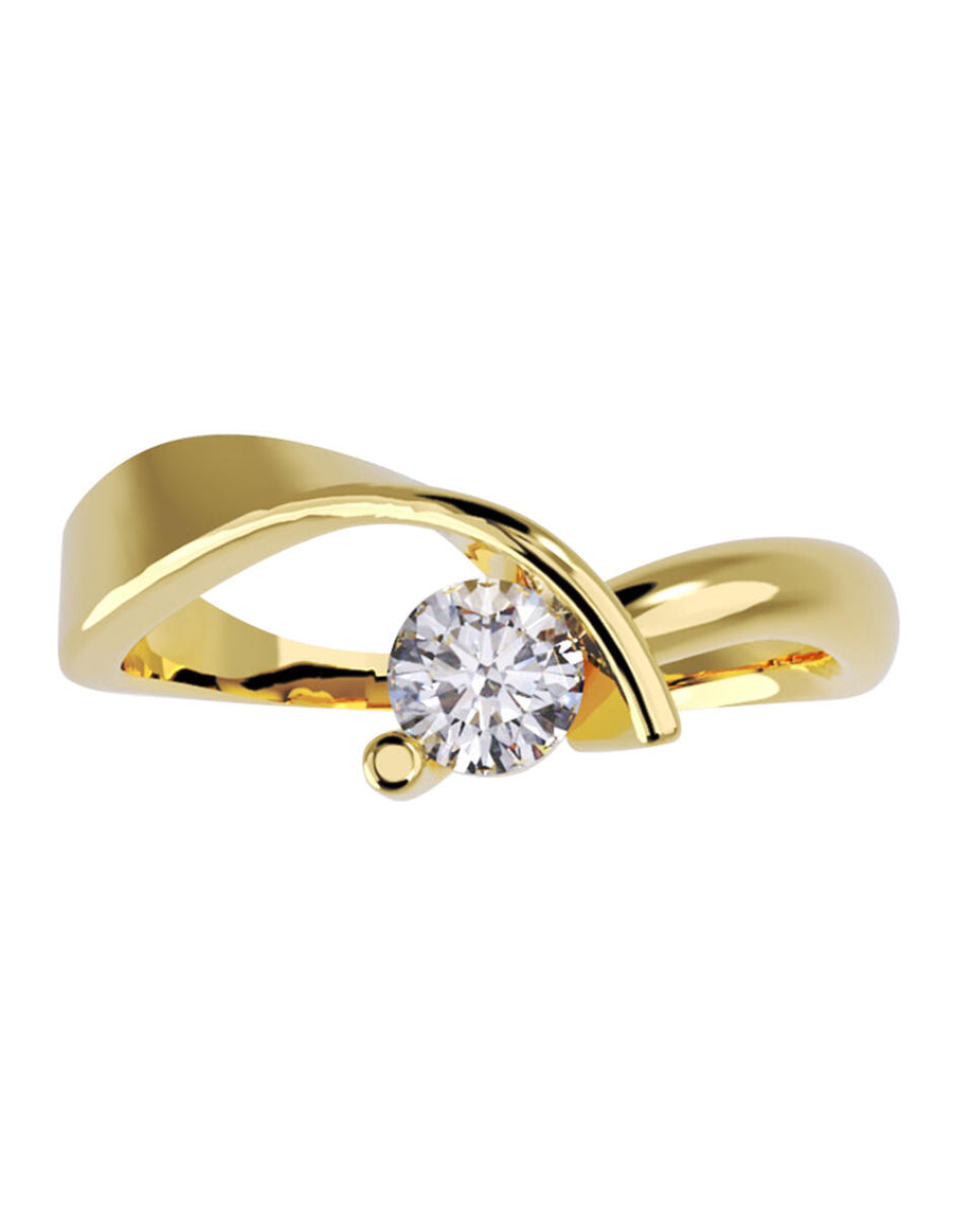ANILLO DE ORO CON CIRCONIA