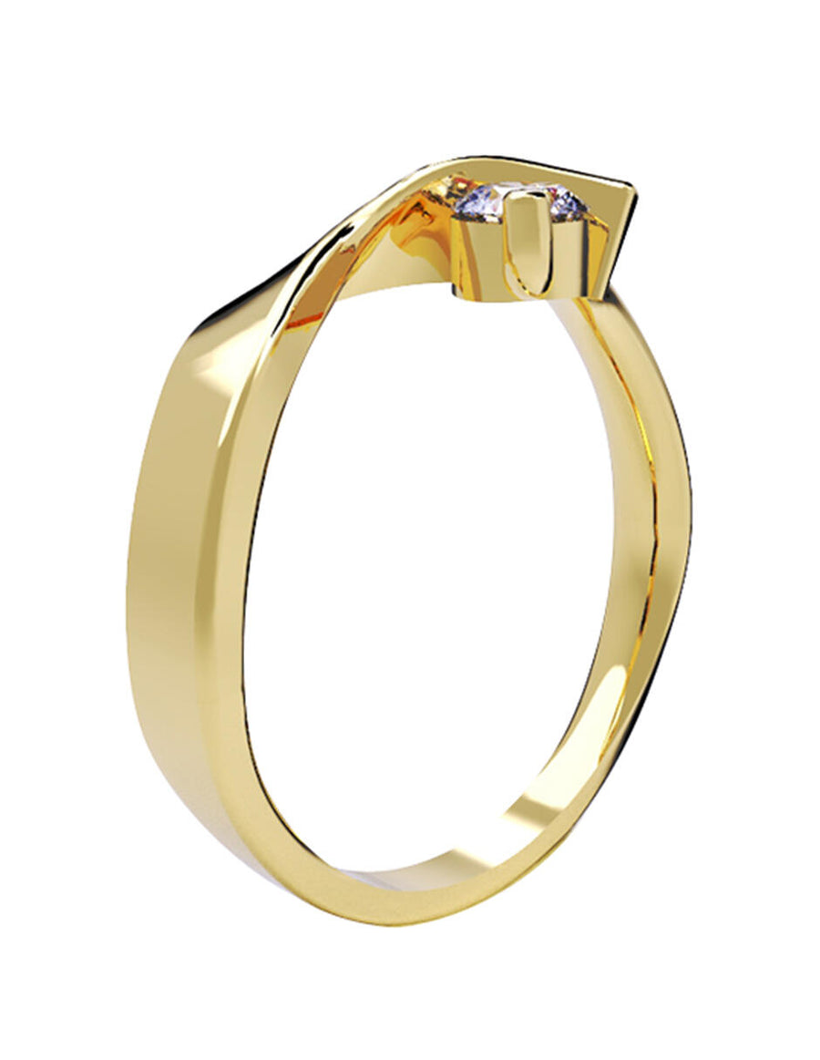 ANILLO DE ORO CON CIRCONIA