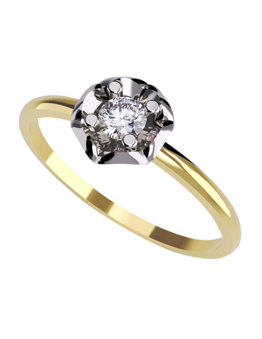 ANILLO DE ORO CON CIRCONIA