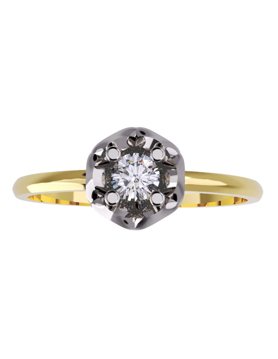 ANILLO DE ORO CON CIRCONIA