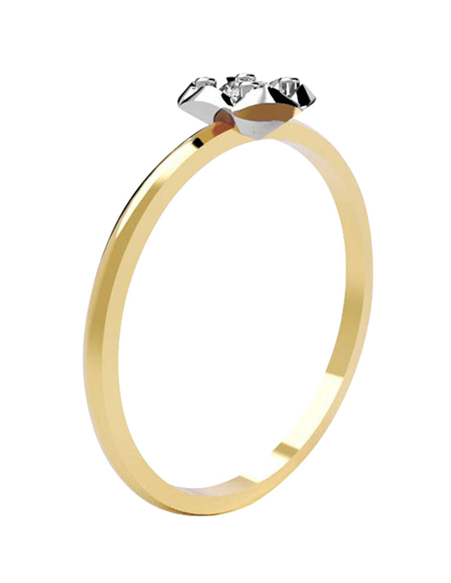 ANILLO DE ORO CON CIRCONIA