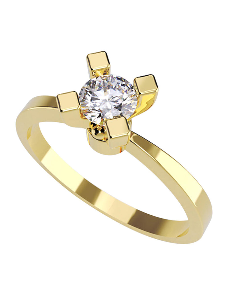 ANILLO DE ORO CON CIRCONIA