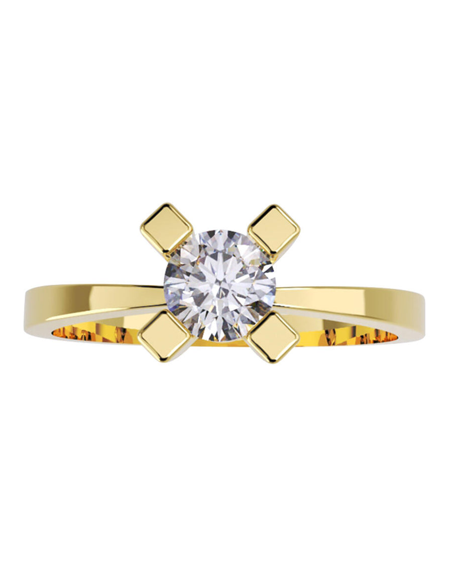 ANILLO DE ORO CON CIRCONIA