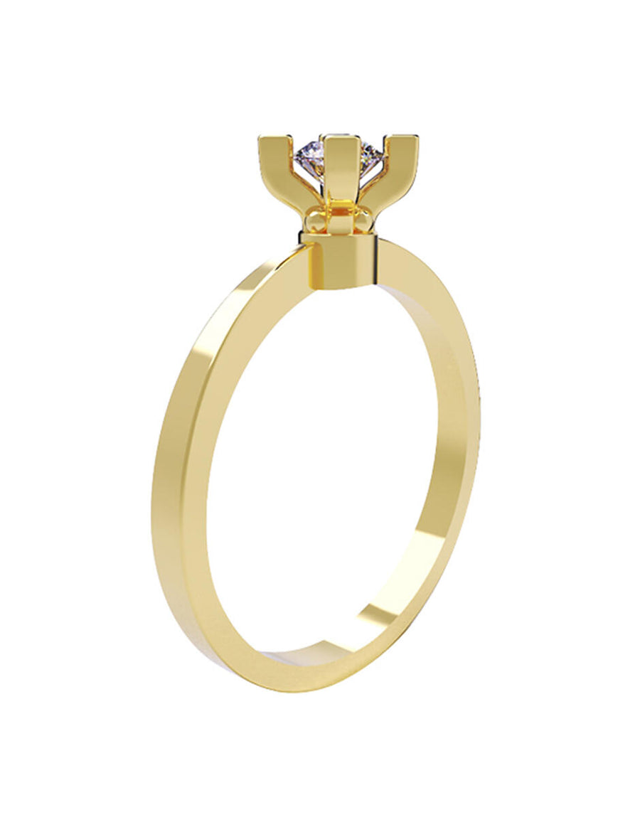 ANILLO DE ORO CON CIRCONIA