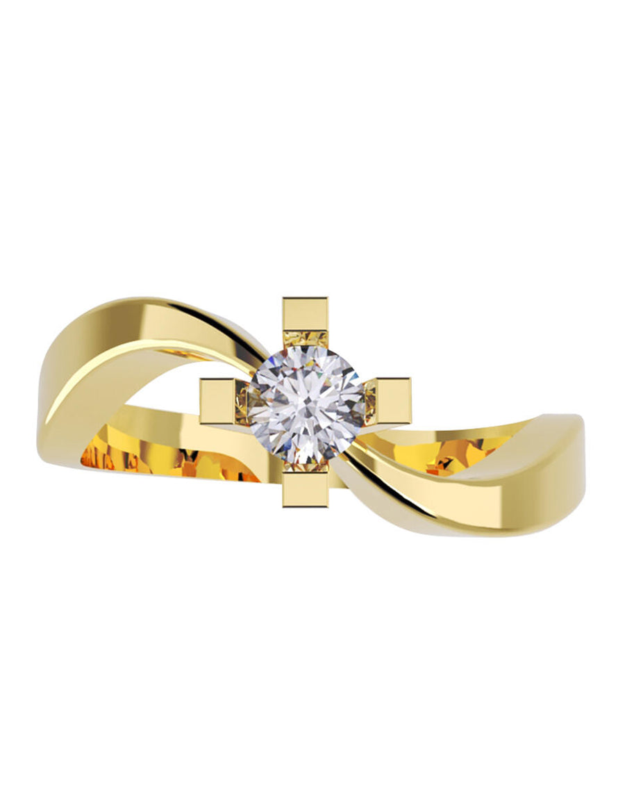 ANILLO DE ORO CON CIRCONIA