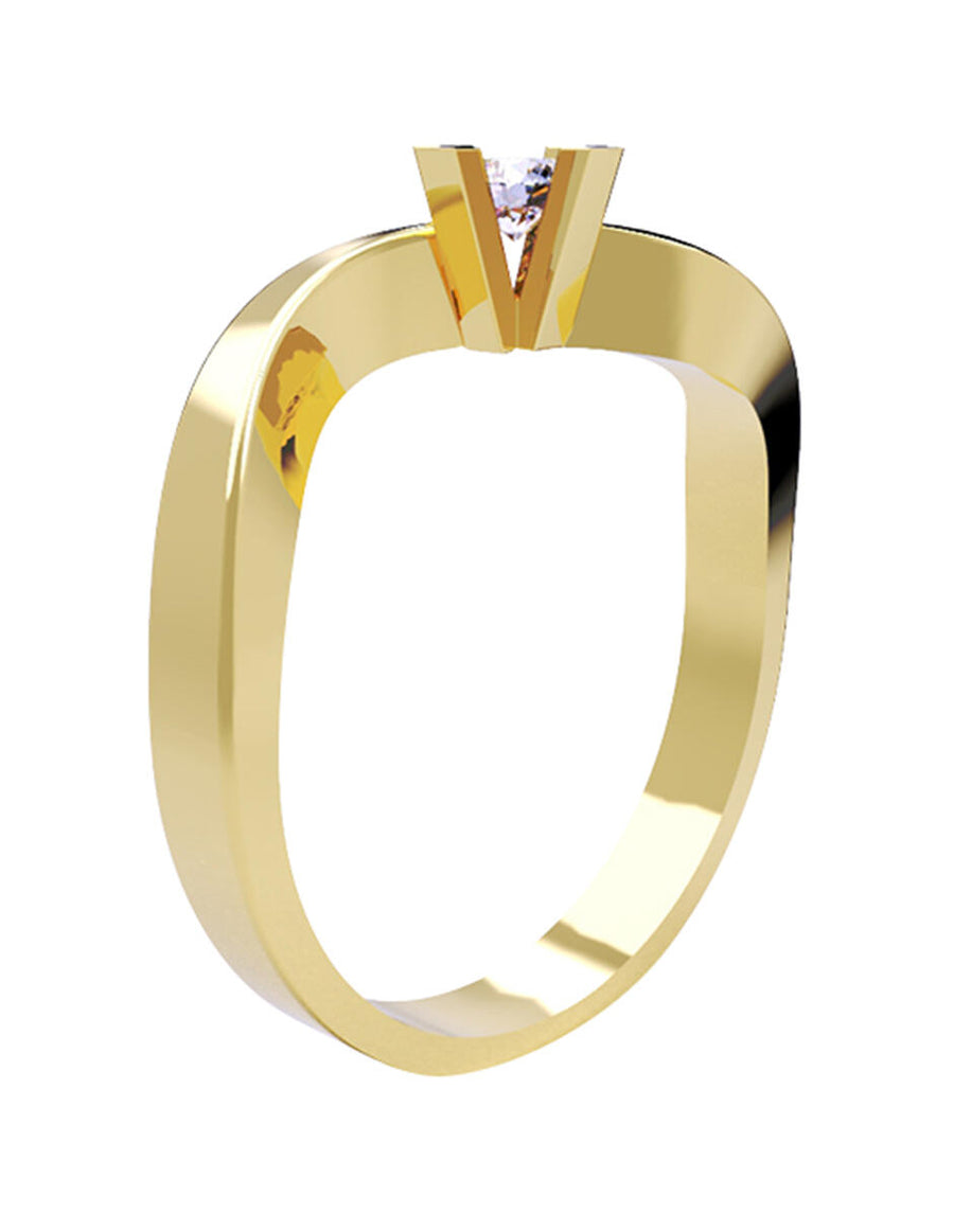 ANILLO DE ORO CON CIRCONIA