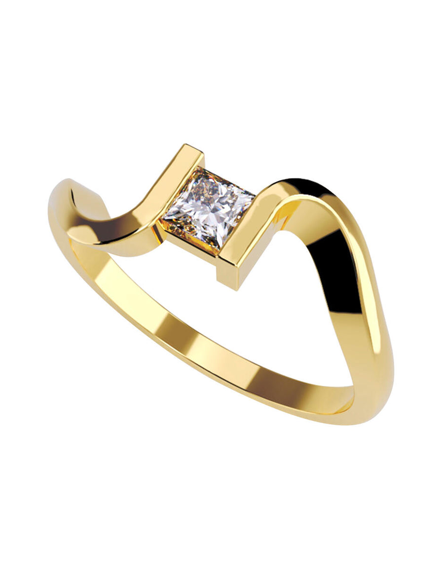 ANILLO DE ORO CON CIRCONIA