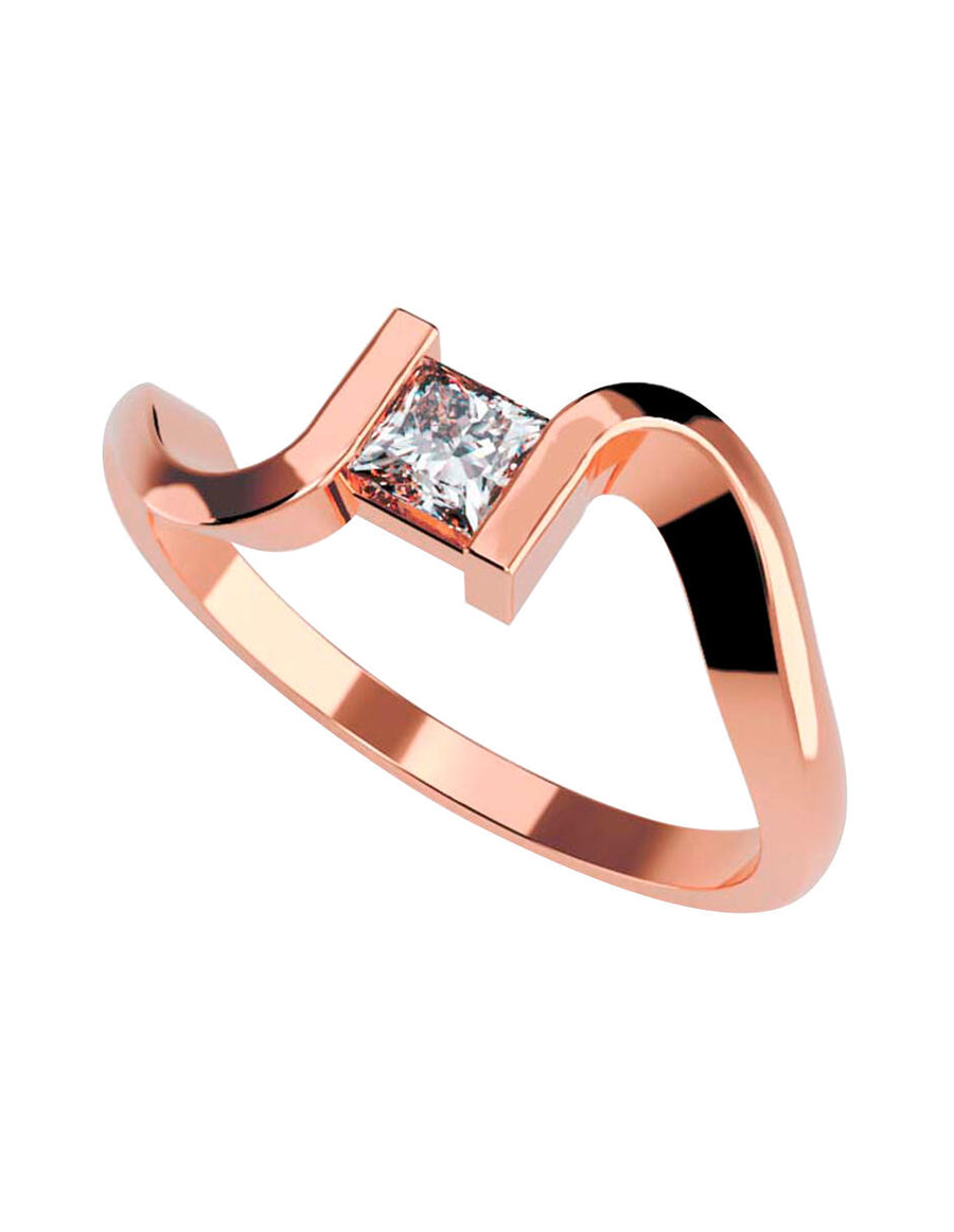 ANILLO DE ORO CON CIRCONIA