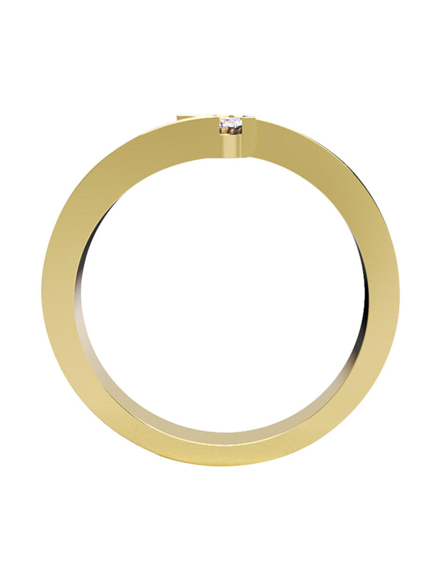 ANILLO DE ORO CON CIRCONIA