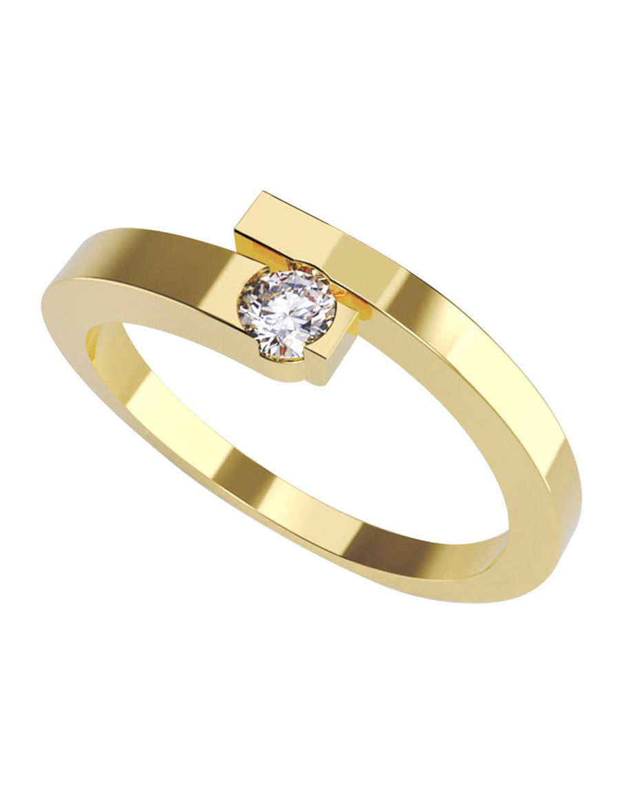 ANILLO DE ORO CON CIRCONIA