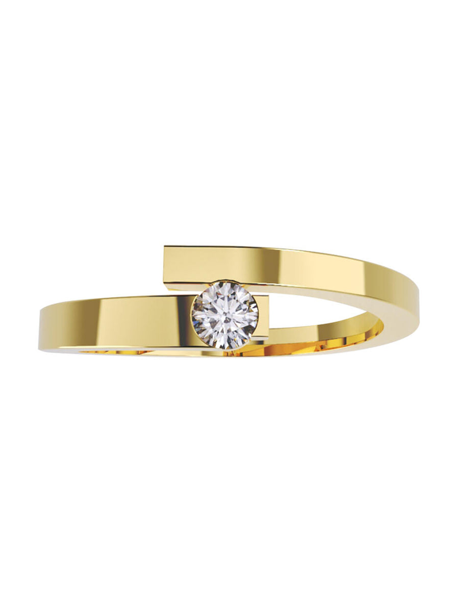 ANILLO DE ORO CON CIRCONIA