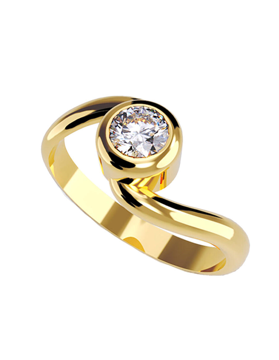 ANILLO DE ORO CON CIRCONIA