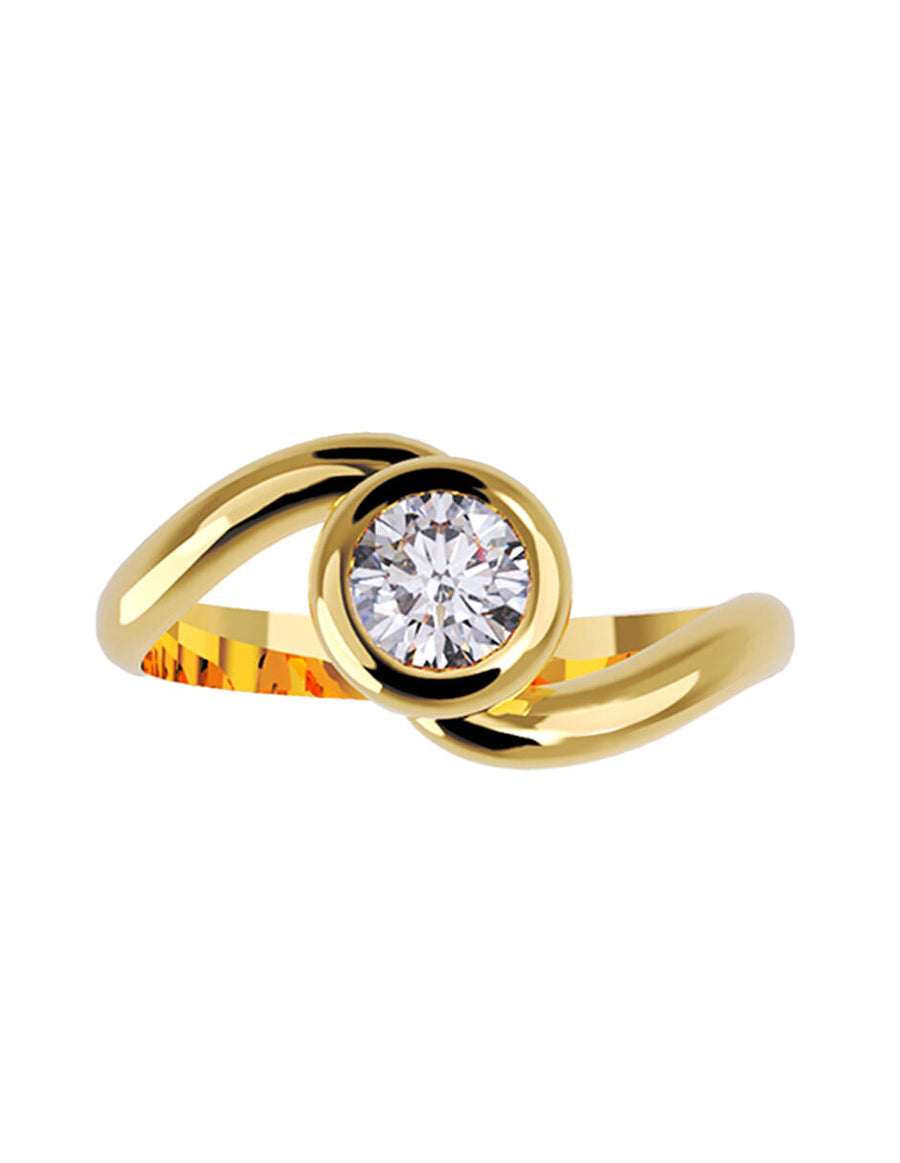 ANILLO DE ORO CON CIRCONIA