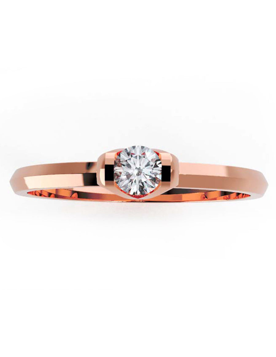 ANILLO DE ORO CON CIRCONIA