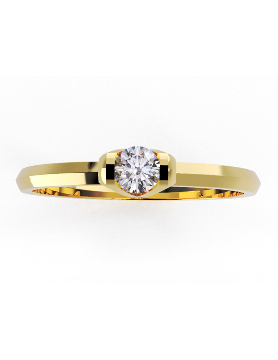 ANILLO DE ORO CON CIRCONIA