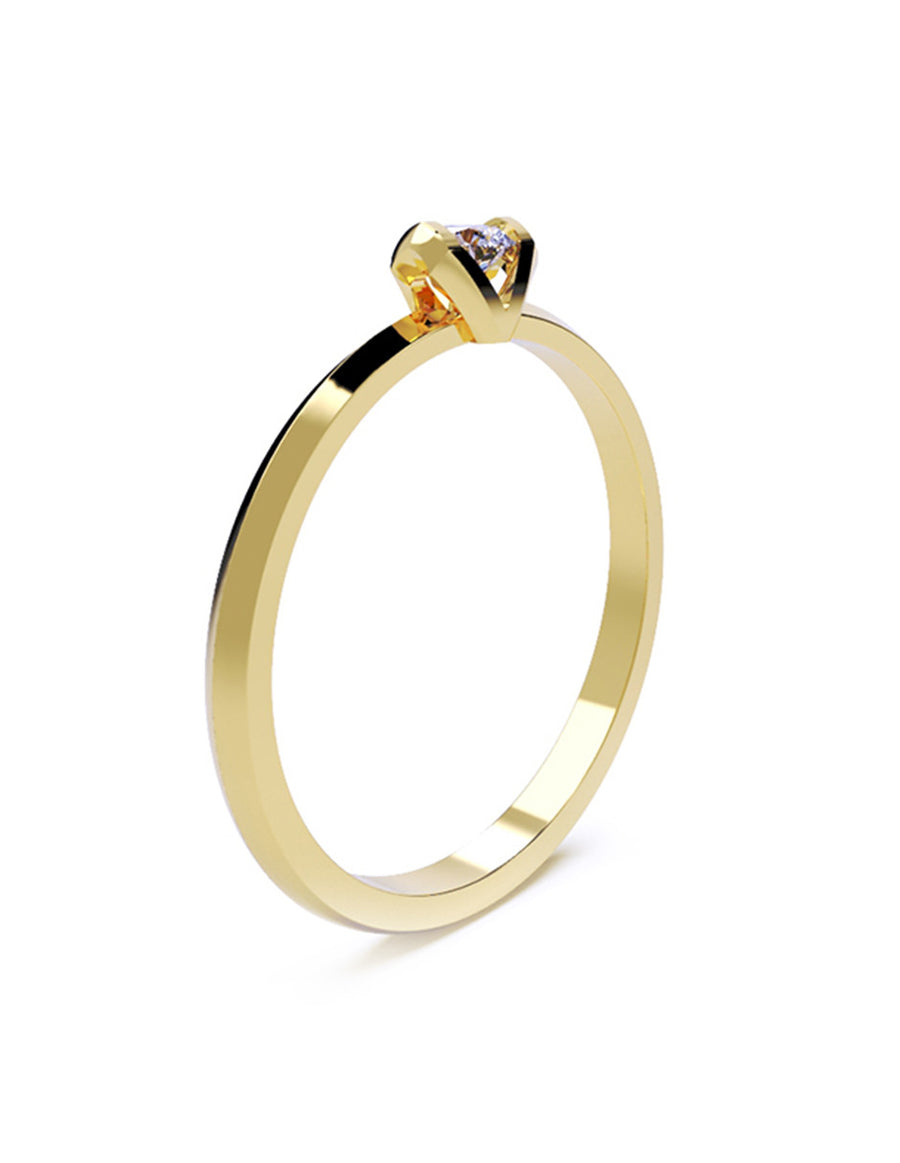 ANILLO DE ORO CON CIRCONIA