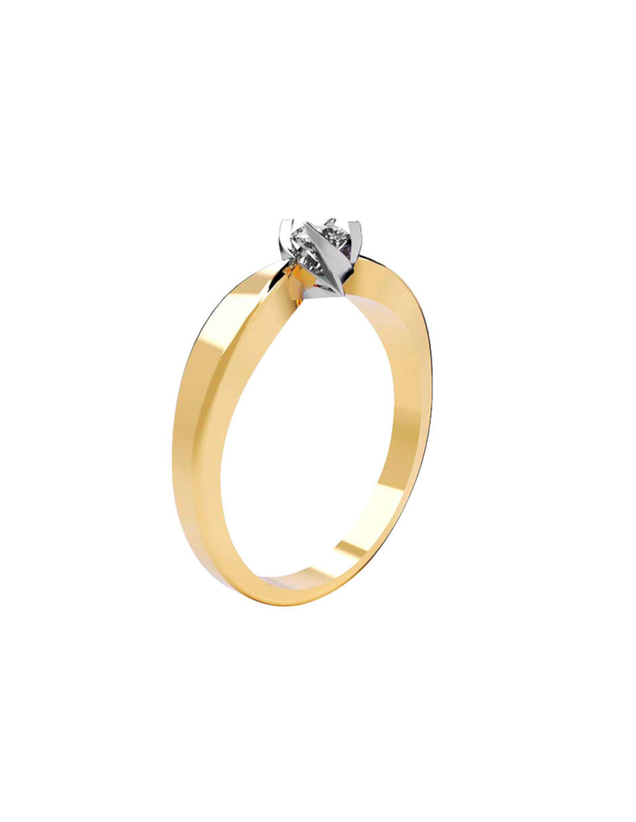 ANILLO DE ORO CON CIRCONIA