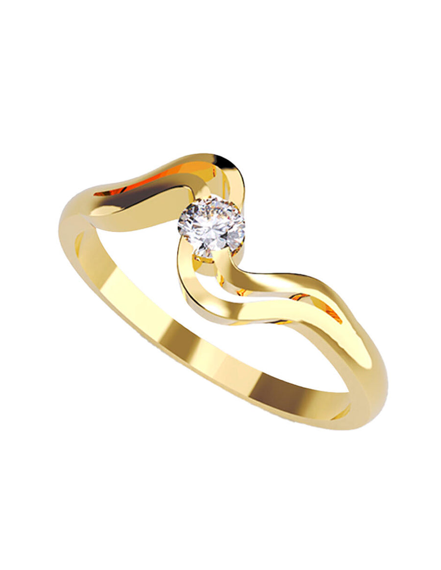 ANILLO DE ORO CON CIRCONIA