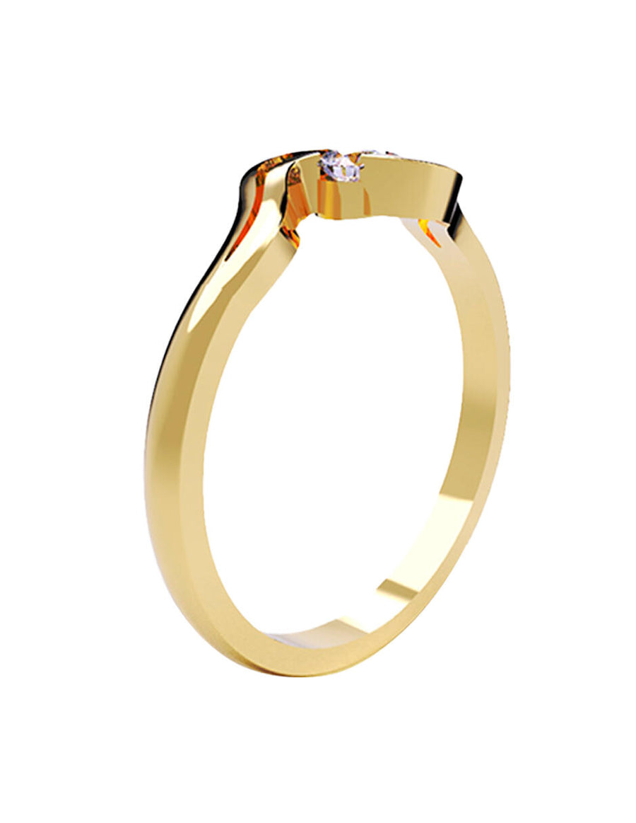 ANILLO DE ORO CON CIRCONIA