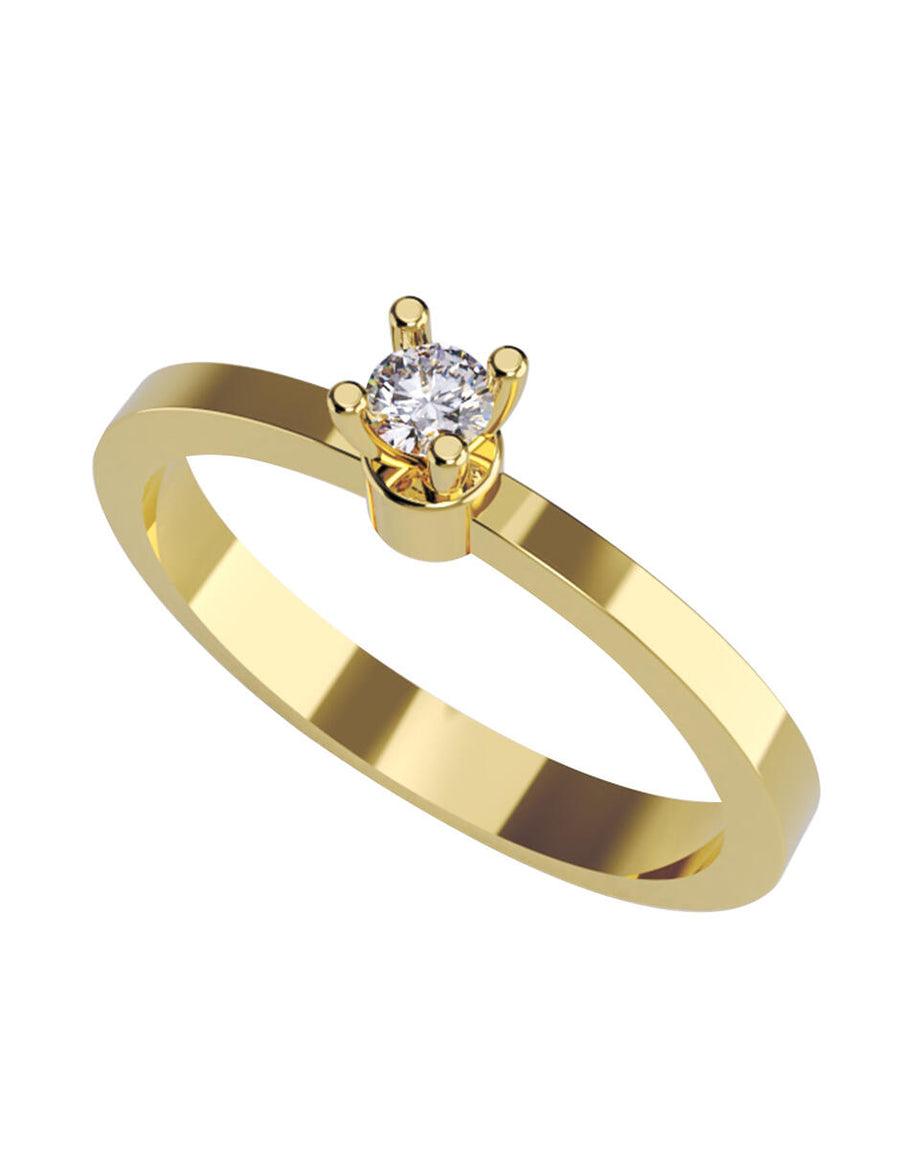 ANILLO DE ORO CON CIRCONIA