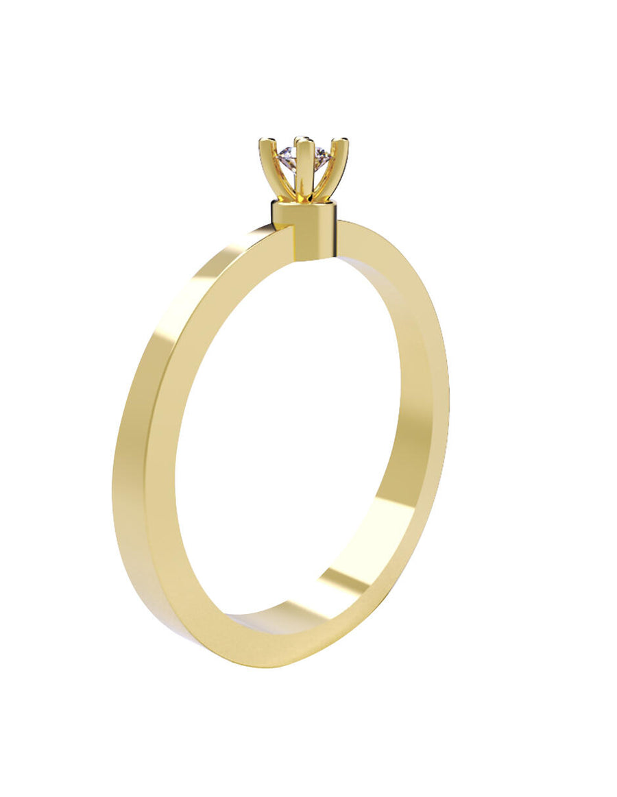 ANILLO DE ORO CON CIRCONIA