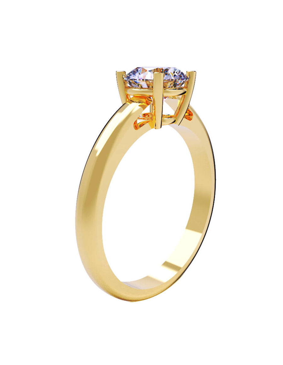 ANILLO DE ORO CON CIRCONIA