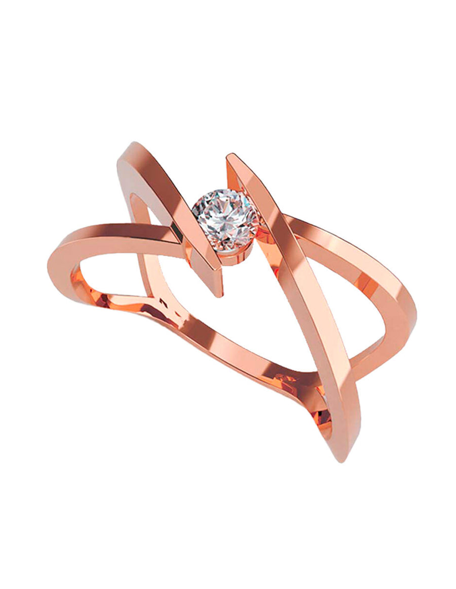 ANILLO DE ORO CON CIRCONIA