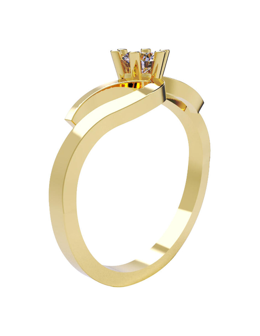 ANILLO DE ORO CON CIRCONIA