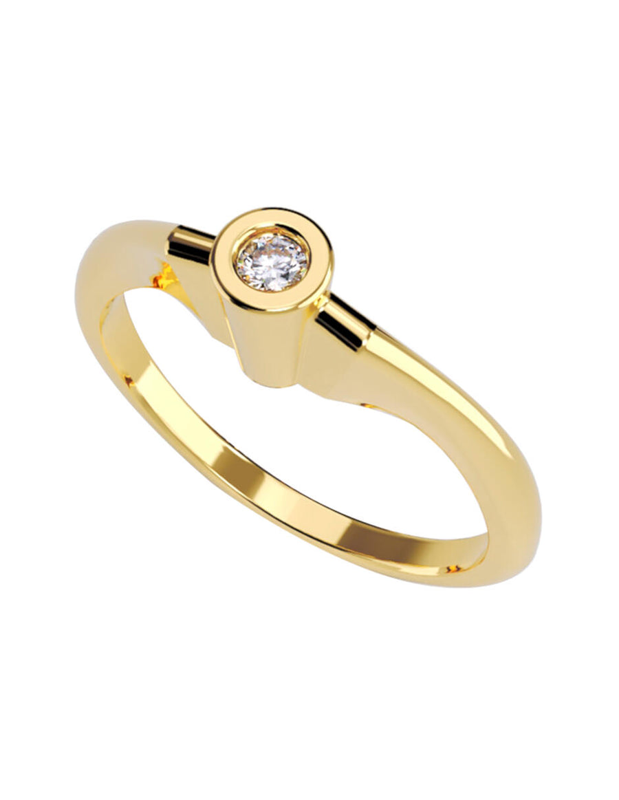 ANILLO DE ORO CON CIRCONIA
