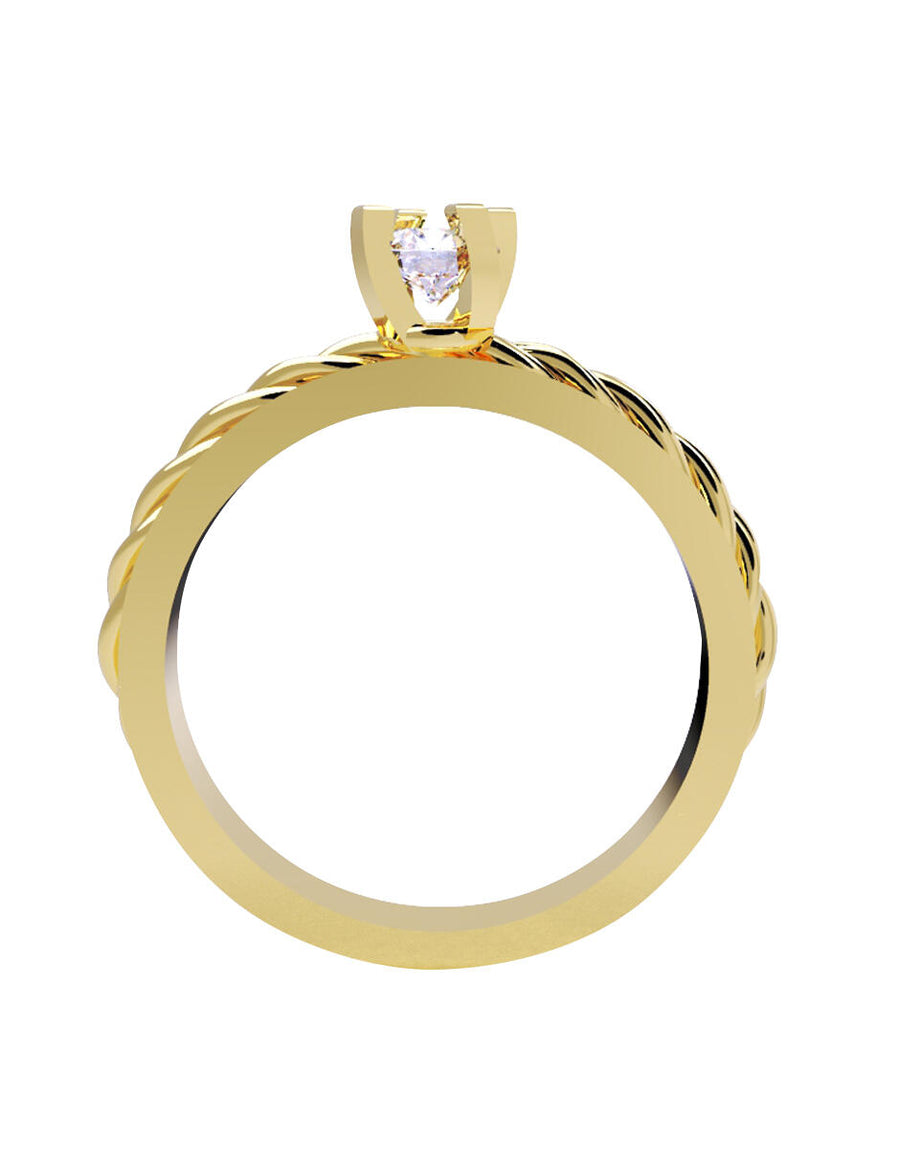 ANILLO DE ORO CON CIRCONIA