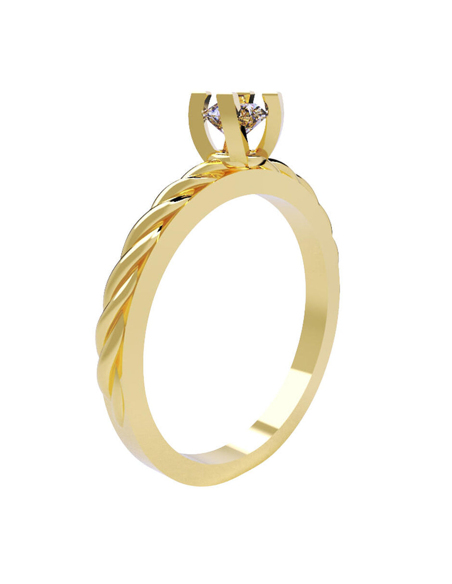 ANILLO DE ORO CON CIRCONIA