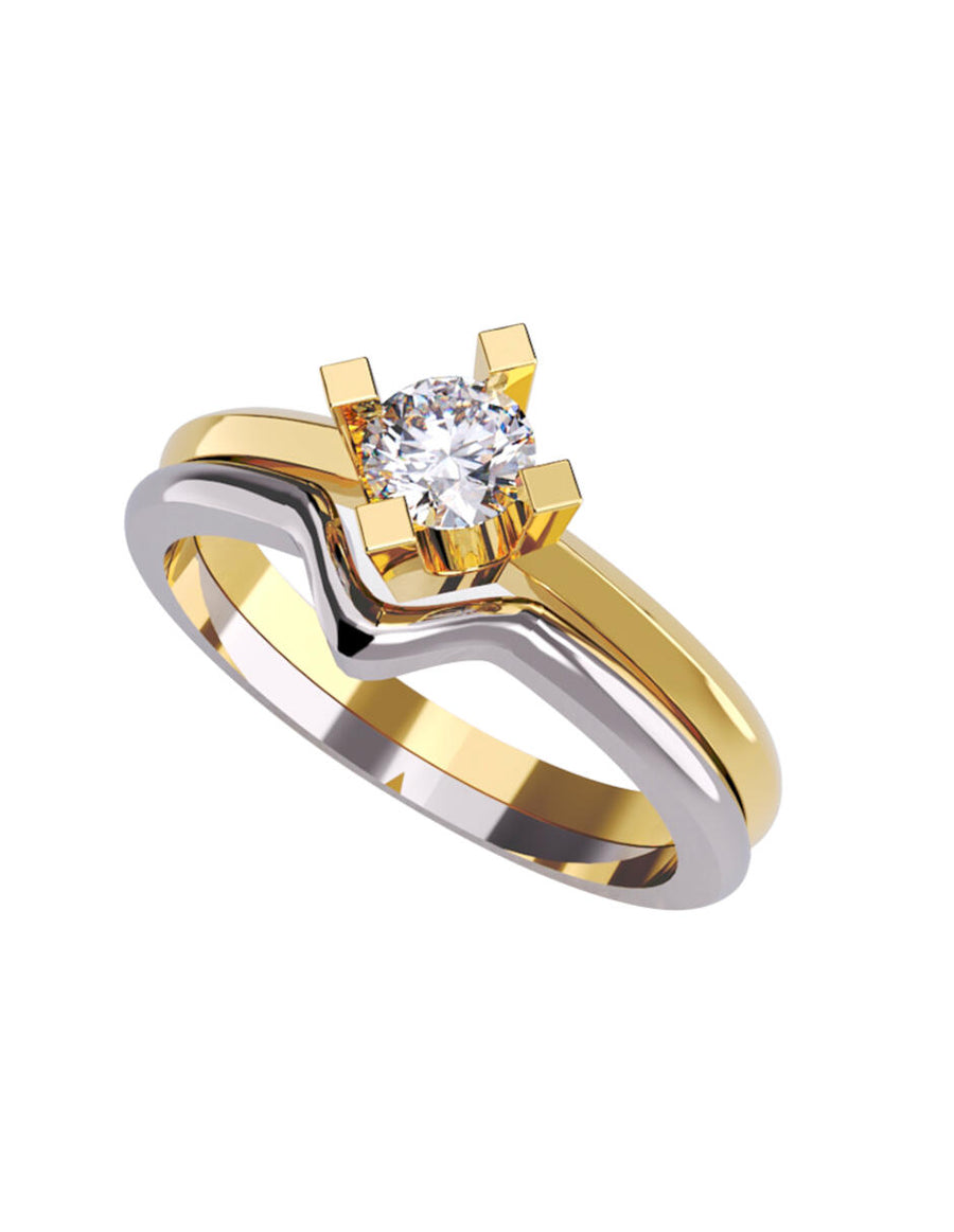 ANILLO DE ORO CON CIRCONIA