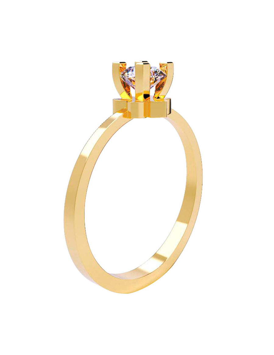 ANILLO DE ORO CON CIRCONIA