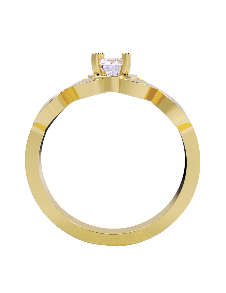 ANILLO DE ORO CON CIRCONIA