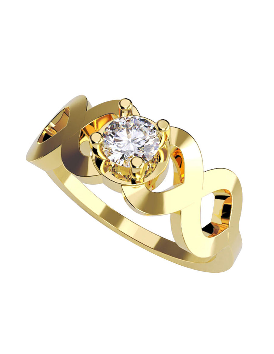 ANILLO DE ORO CON CIRCONIA