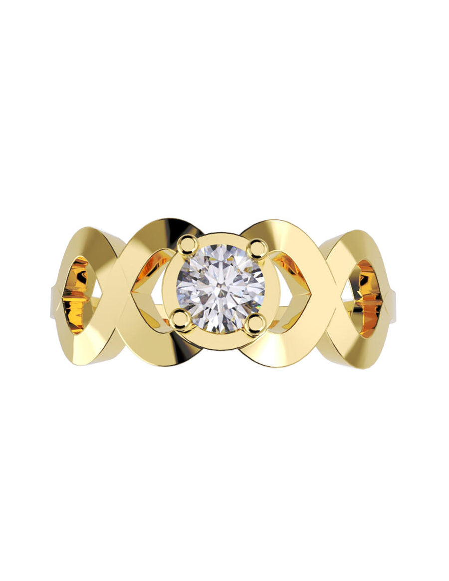 ANILLO DE ORO CON CIRCONIA
