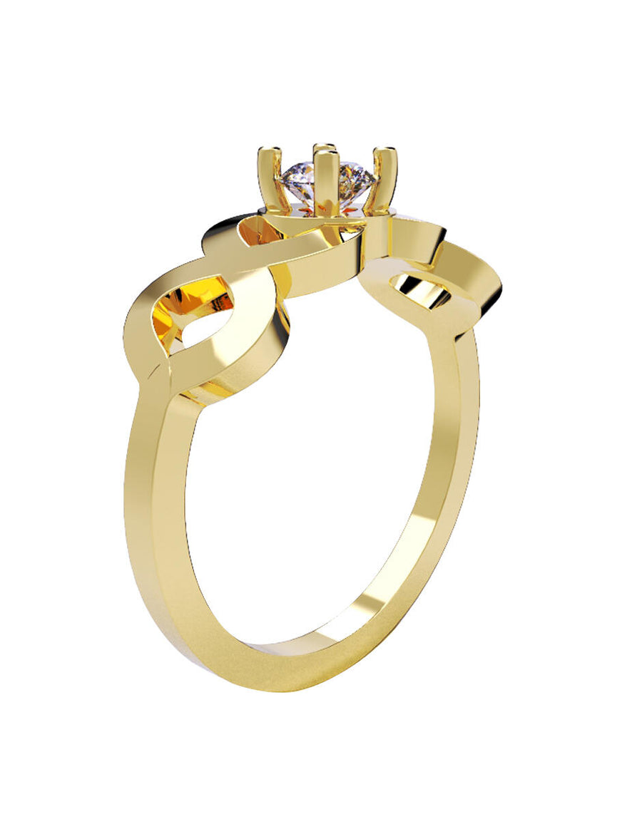 ANILLO DE ORO CON CIRCONIA
