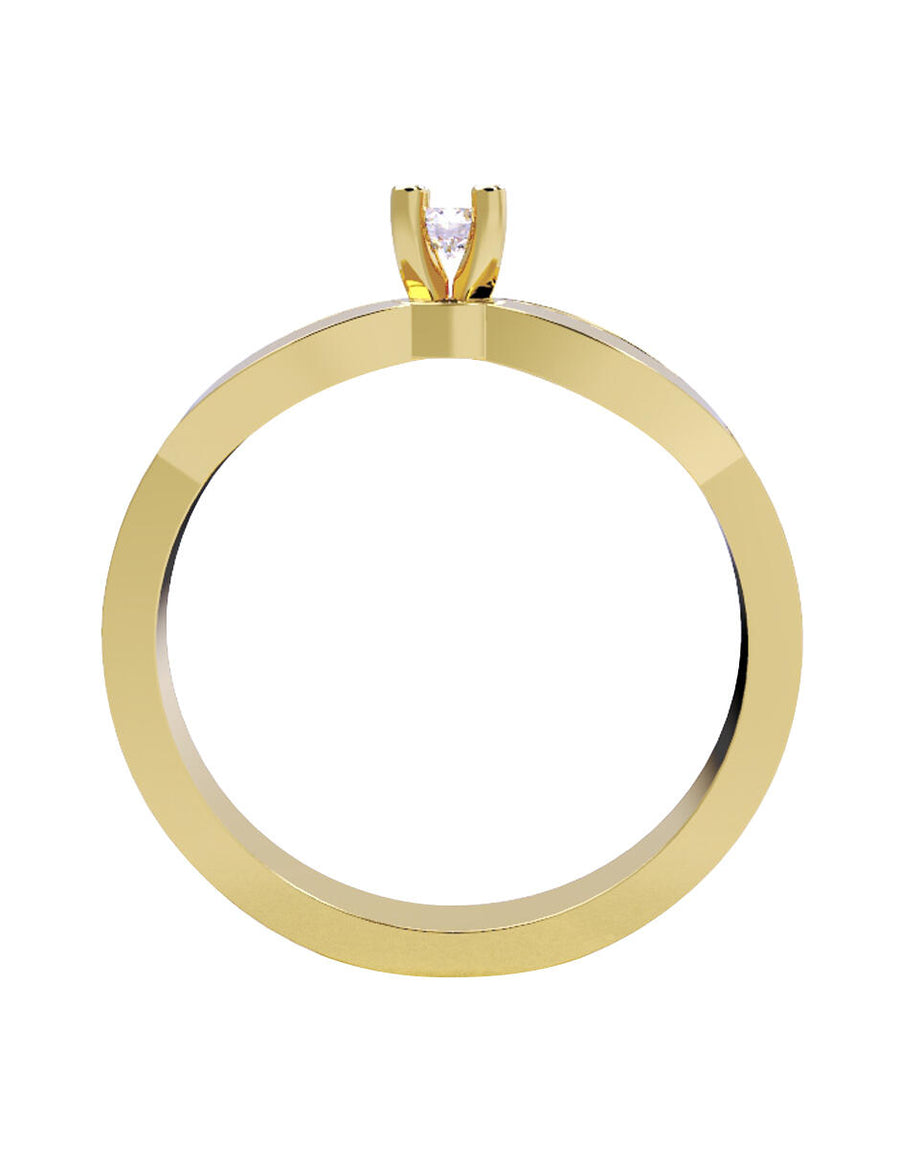 ANILLO DE ORO CON CIRCONIA