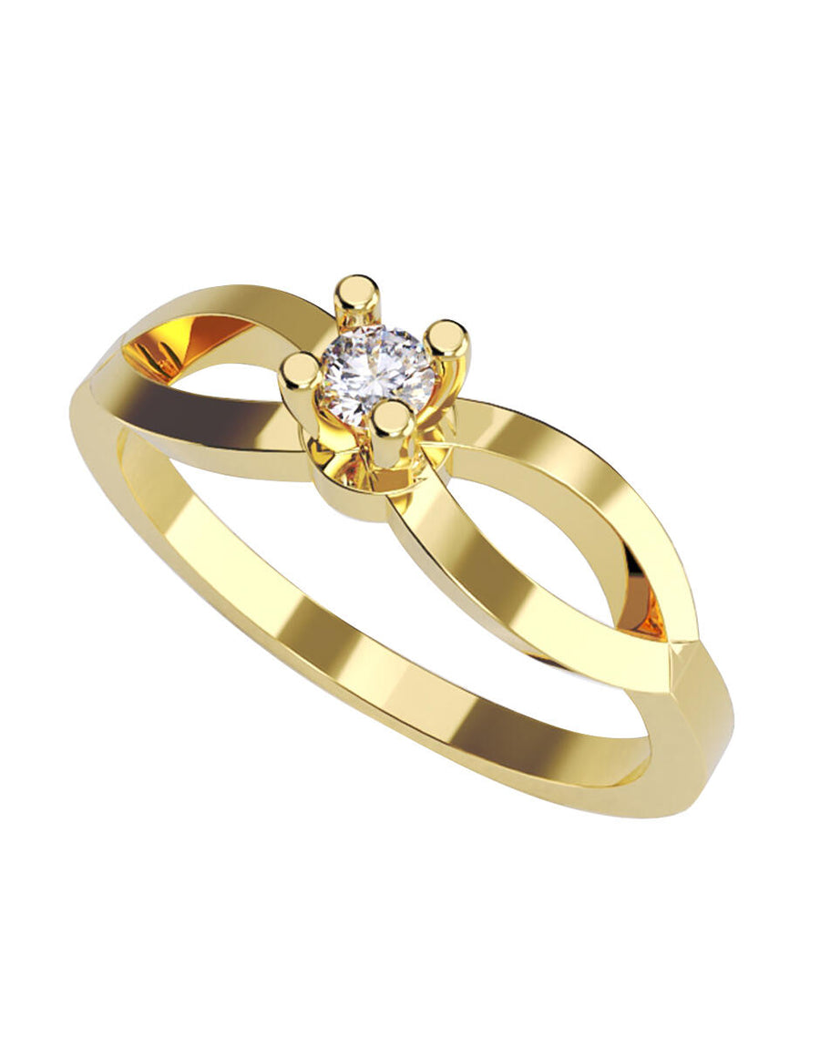 ANILLO DE ORO CON CIRCONIA