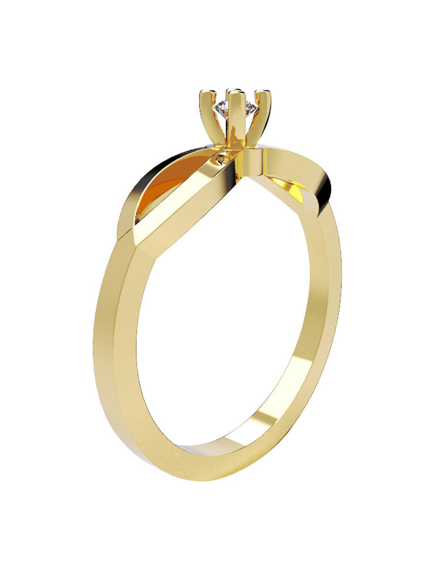 ANILLO DE ORO CON CIRCONIA